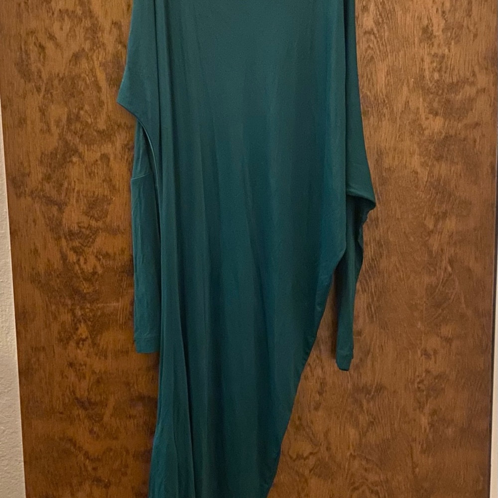 BCBGMaxAzria Teal Asymmetrical Dress